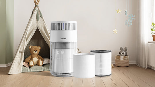 British Shorthair cat with W-Cat air purifier as its Meow Buddy