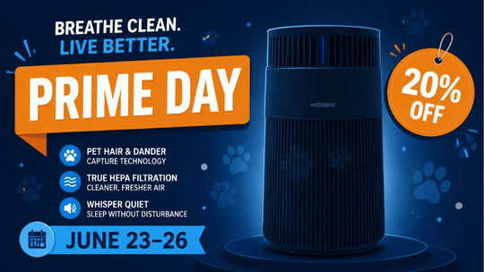 Prime Day 2026 sale for W-Cat air purifier, 20% off with code ADOPT20, June 23-26