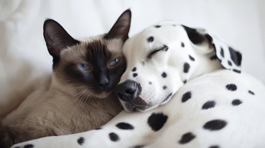 Cat and dog together showing impact of pet dander on indoor air